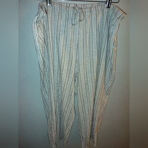 Vintage Carolina Colours Linen Striped Pants Size 18/20